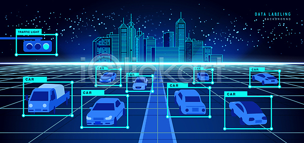 분석 사람없음 AI(파일형식) 일러스트 AI(인공지능) 과학기술 디지털 백그라운드 빌딩 사각형 신호등 자동차 자료 파란색