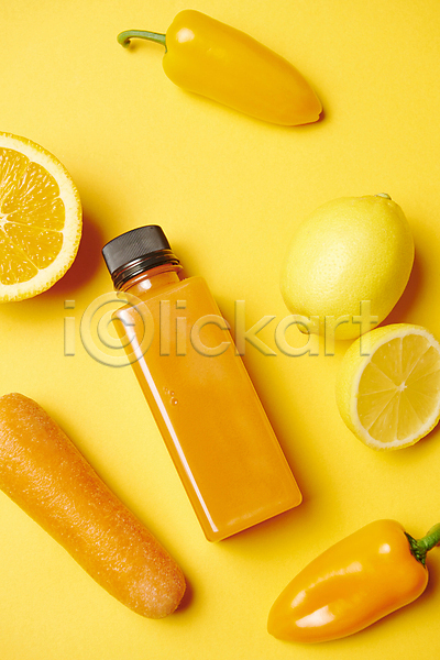사람없음 JPG 포토 노란색 당근 레몬 스튜디오촬영 실내 오렌지 음식 주스 컬러푸드