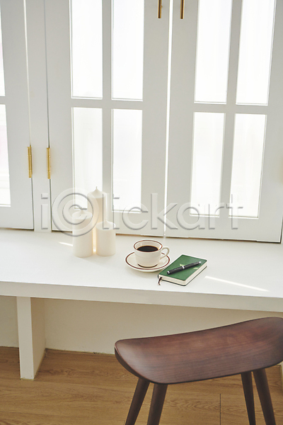 휴식 사람없음 JPG 포토 다이어리 백그라운드 실내 오브젝트 의자 창가 초 커피 커피잔