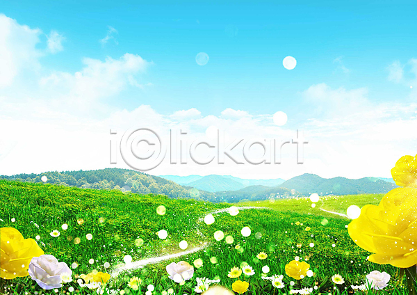 사람없음 PSD 편집이미지 구름(자연) 꽃 백그라운드 빛 산 자연 초원(자연) 풍경(경치) 하늘