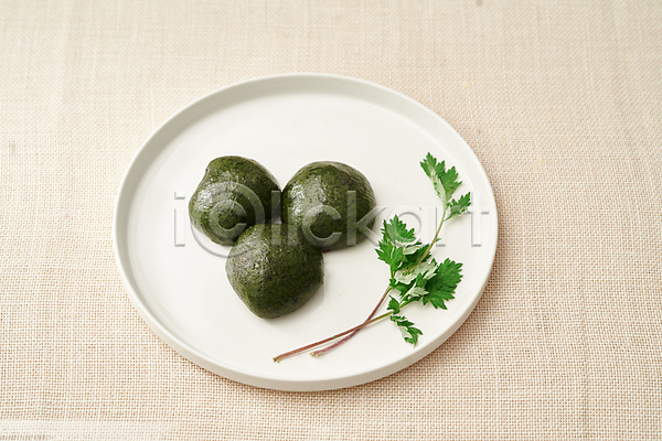 사람없음 JPG 포토 그릇 기호식품 쑥 쑥떡 초록색