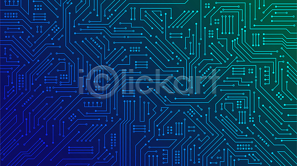 복잡 사람없음 AI(파일형식) 일러스트 그라데이션 라인아트 메인보드 백그라운드 선 파란색 회로판