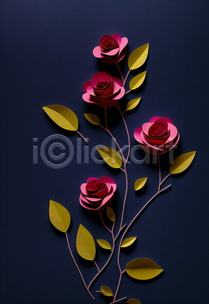 사람없음 JPG 포토 꽃 남색 분홍색 스튜디오촬영 잎 종이 페이퍼아트