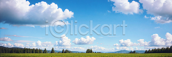 사람없음 JPG 포토 나무 맑음 뭉게구름 백그라운드 야외 와이드컷 주간 초원(자연) 칠레 풍경(경치) 하늘