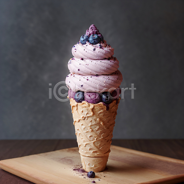 달콤 사람없음 JPG 포토 블루베리 소프트아이스크림 스튜디오촬영 아이스크림 아이스크림콘 콘아이스크림