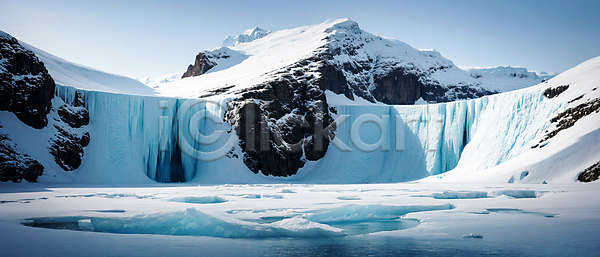 사람없음 JPG 포토 겨울 눈덮임 북극 빙벽 빙하 야외 얼음 파란색 풍경(경치)