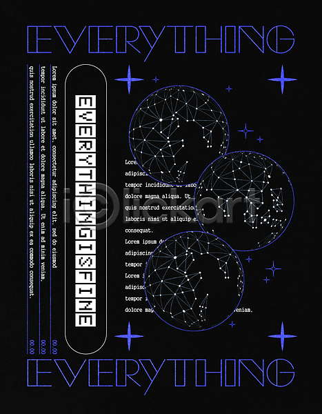 사람없음 AI(파일형식) 일러스트 검은색 기하학 디자인 반짝임 선 영어 원형 유행 추상 타이포그라피 파란색 프레임 픽셀 홀로그램 힙스터
