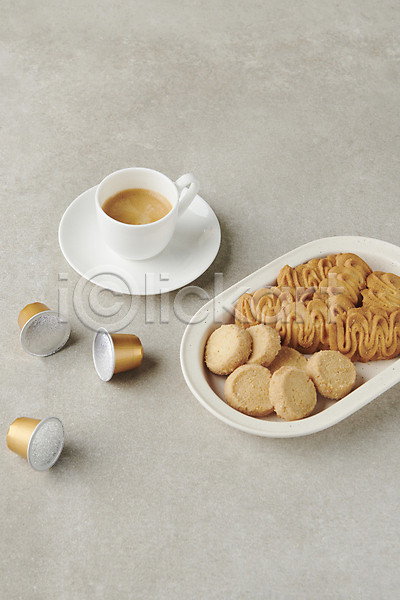 사람없음 JPG 포토 스튜디오촬영 에스프레소 에스프레소잔 캡슐커피 커피 커피잔 쿠키 홈카페