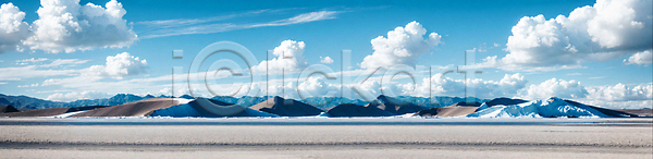 사람없음 JPG 포토 구름(자연) 산 소금사막 야외 와이드컷 주간 풍경(경치) 하늘