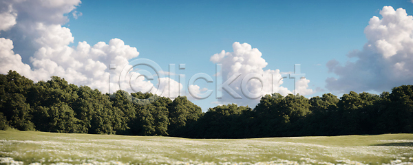 사람없음 JPG 디지털합성 편집이미지 포토 구름(자연) 나무 맑음 와이드앵글 자연 주간 초원(자연) 편집소스 풍경(경치) 하늘