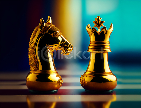 사람없음 JPG 편집이미지 광택 금색 대립 체스 체스말 체스판 황금