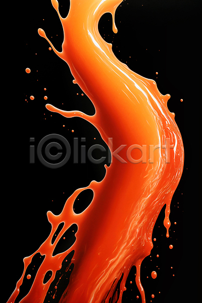 사람없음 JPG 디지털합성 편집이미지 백그라운드 스플래쉬 액체 액체표현 주황색 튀는물