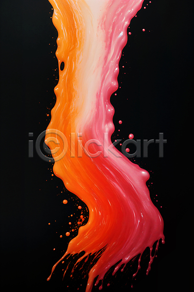 사람없음 JPG 디지털합성 편집이미지 백그라운드 스플래쉬 액체 액체표현 주황색 튀는물 혼합