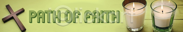 사람없음 PSD 템플릿 가로배너 기독교 배너 십자가 영어 초 초록색 타이포그라피 향초 현수막