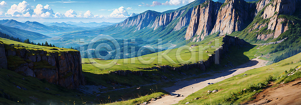 사람없음 JPG 디지털합성 편집이미지 구름(자연) 백패킹 산맥 야외 와이드컷 자연 주간 편집소스 풍경(경치) 프랑스