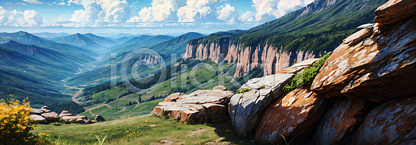 사람없음 JPG 디지털합성 편집이미지 구름(자연) 바위(돌) 백패킹 산맥 야외 와이드컷 자연 주간 편집소스 풍경(경치) 프랑스 하늘