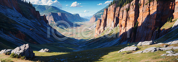 사람없음 JPG 디지털합성 편집이미지 구름(자연) 바위(돌) 백패킹 산맥 야외 와이드컷 자연 주간 편집소스 풍경(경치) 프랑스