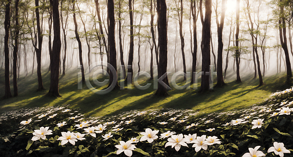 사람없음 JPG 디지털합성 편집이미지 꽃 나무 숲 야외 자연 주간 편집소스 풍경(경치) 햇빛