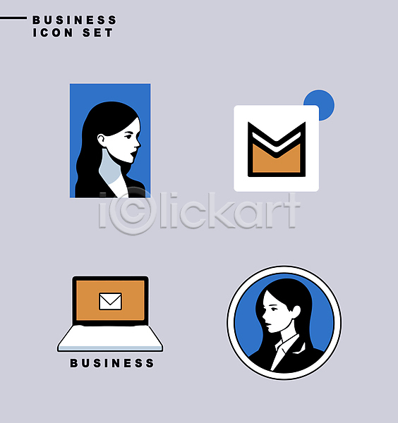 두명 성인 성인여자만 여자 AI(파일형식) 아이콘 노란색 노트북 디자인 라벨 미니멀 비즈니스 비즈니스우먼 사각형 상반신 세트 심플 원형 이메일 파란색