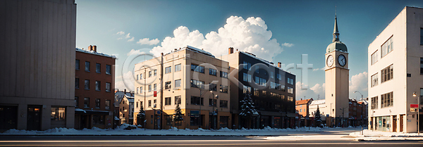 사람없음 JPG 디지털합성 편집이미지 건물 구름(자연) 도시 도시풍경 북유럽 스칸디나비아 야외 주간 편집소스 풍경(경치)