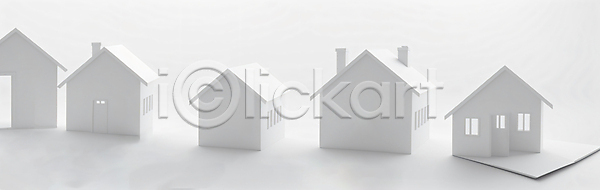 사람없음 JPG 디지털합성 편집이미지 가로배너 건축모형 디자인 배너 부동산 여러개 주택 현수막 흰색