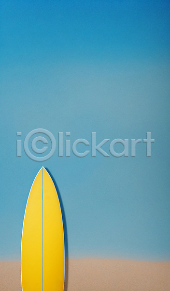 사람없음 JPG 디지털합성 편집이미지 노란색 서핑보드 알림 야외 여름(계절) 이벤트 주간 카피스페이스 파란색