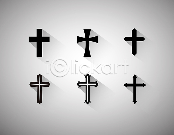 사람없음 AI(파일형식) 아이콘 검은색 교회 기독교 세트 심플 십자가