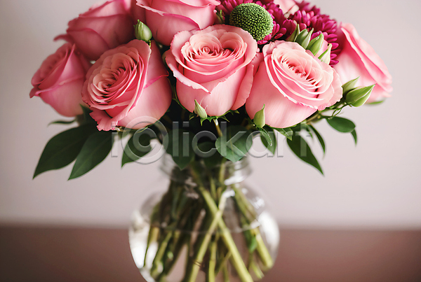 사람없음 JPG 디지털합성 편집이미지 결혼 결혼소품 꽃 꽃다발 꽃병 부케 분홍색