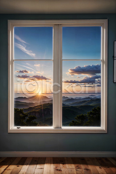 사람없음 JPG 디지털합성 편집이미지 구름(자연) 산 실내 자연 창문 편집소스 풍경(경치) 하늘 햇빛