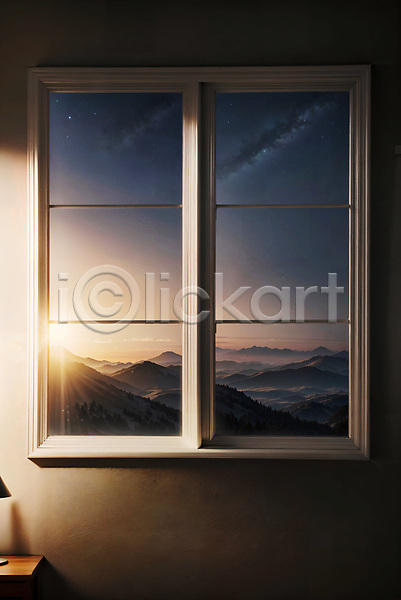 사람없음 JPG 디지털합성 편집이미지 밤하늘 산 실내 야간 은하수(은하) 일출 자연 창문 편집소스 풍경(경치) 하늘 햇빛
