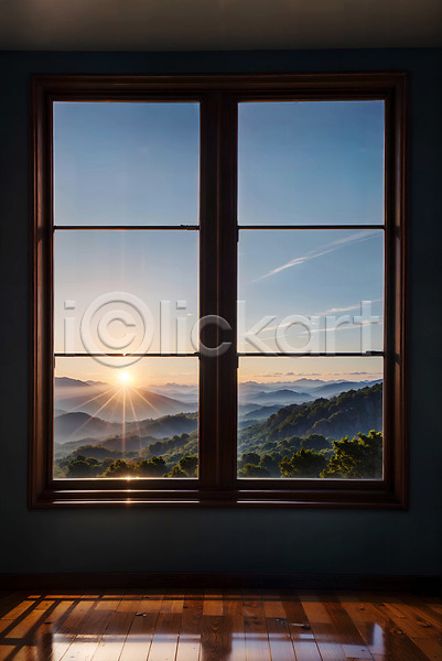 사람없음 JPG 디지털합성 편집이미지 산 실내 자연 창문 편집소스 풍경(경치) 하늘 햇빛