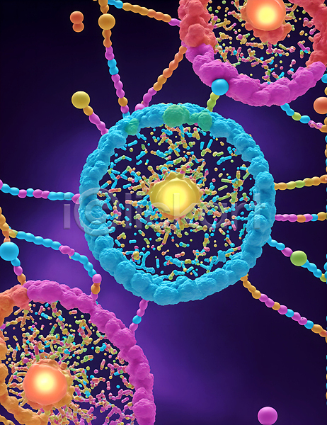 사람없음 JPG 디지털합성 편집이미지 그래픽 모양 미생물 바이러스 박테리아 세포 연결 원형 질병