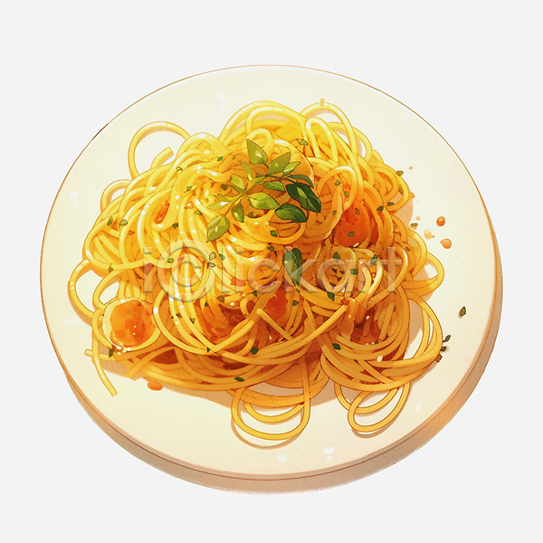 사람없음 JPG 일러스트 맛있는 알리오올리오 이탈리아음식 접시