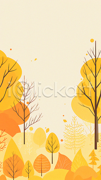 사람없음 JPG 일러스트 가을(계절) 가을배경 낙엽 노란색 백그라운드 은행나무 은행잎 입추 풍경(경치)