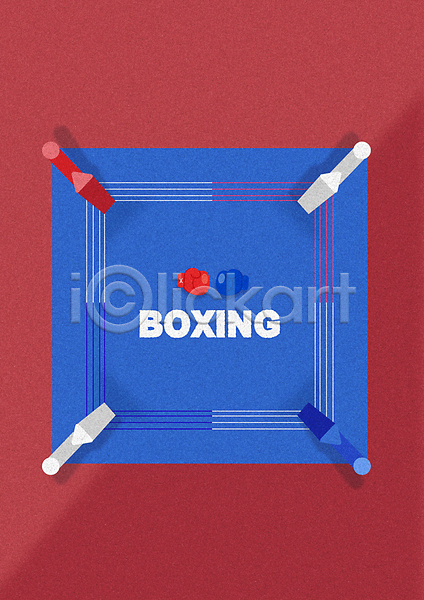 사람없음 AI(파일형식) 일러스트 경기 경기장 권투 권투글러브 권투장 그림자 백그라운드 빨간색 스파링 운동 파란색 포스터