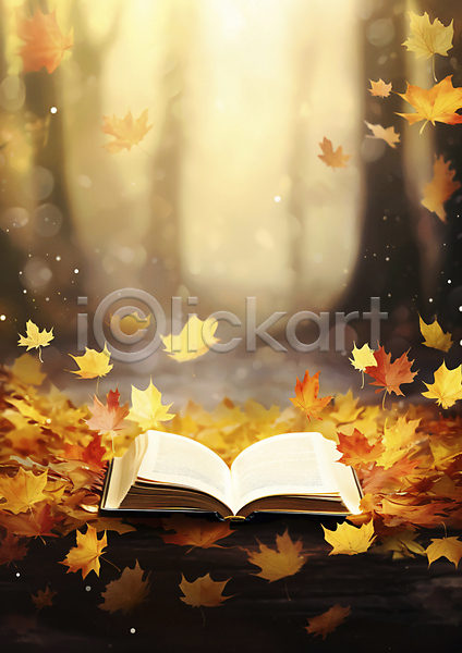 사람없음 JPG 편집이미지 가을(계절) 가을풍경 낙엽 단풍 단풍나무 백그라운드 블러 자연 책