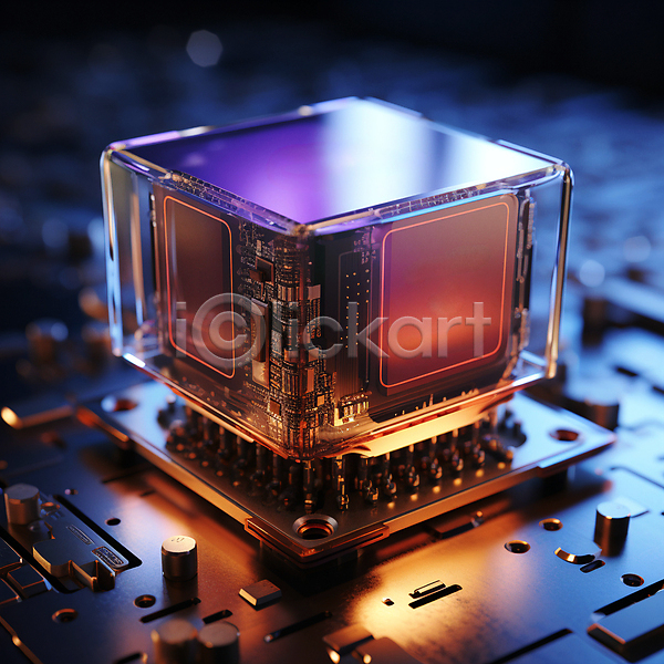 사람없음 JPG 디지털합성 편집이미지 CPU 부속품 연산 컴퓨터부품 큐브 편집소스