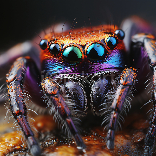사람없음 JPG 근접촬영 디지털합성 아웃포커스 편집이미지 거미 곤충 물방울 야외 자연 젖음 편집소스