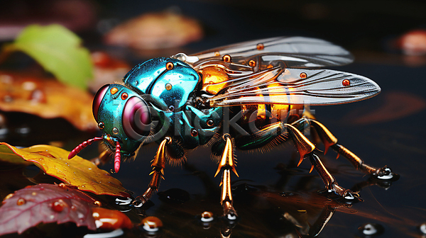 사람없음 JPG 근접촬영 디지털합성 아웃포커스 편집이미지 곤충 물방울 야외 자연 젖음 파리(프랑스) 편집소스