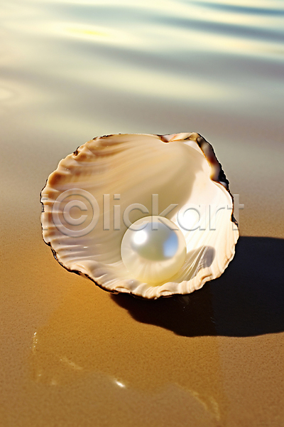 사람없음 JPG 디지털합성 편집이미지 모래사장 바다 야외 여름(계절) 조개 조개껍데기 진주 해변