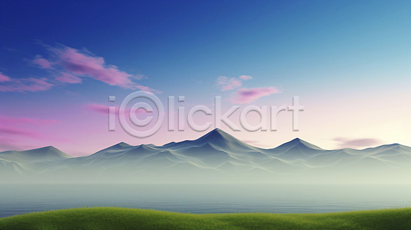 신비 사람없음 JPG 편집이미지 구름(자연) 백그라운드 분홍색 산 색감 유행 이미지 초원(자연) 추상 파란색 풍경(경치)