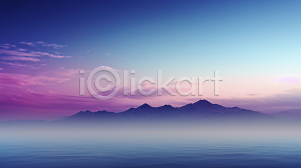 신비 사람없음 JPG 편집이미지 구름(자연) 백그라운드 보라색 산 색감 수면 유행 이미지 추상 파란색 풍경(경치)