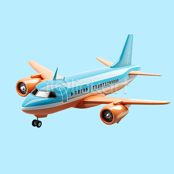 사람없음 3D 3D아이콘 PSD 디지털합성 아이콘 비행기 여름(계절) 여름휴가 오브젝트