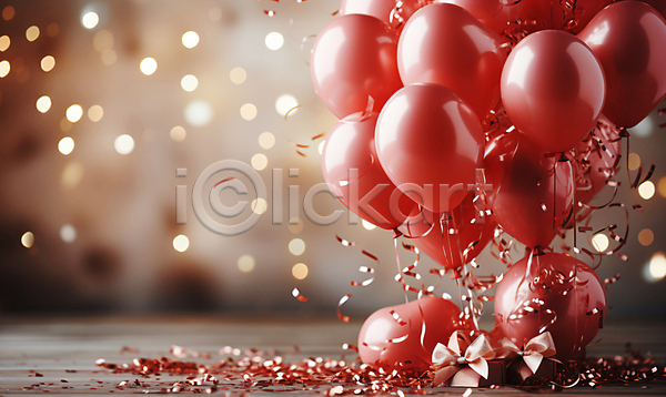 로맨틱 사랑 축하 사람없음 JPG 디지털합성 편집이미지 그래픽 기념일 꽃가루 백그라운드 분홍색 파티 파티용품 편집소스 하트풍선