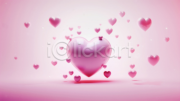 사랑 사람없음 JPG 편집이미지 그래픽 발렌타인데이 백그라운드 분홍색 하트