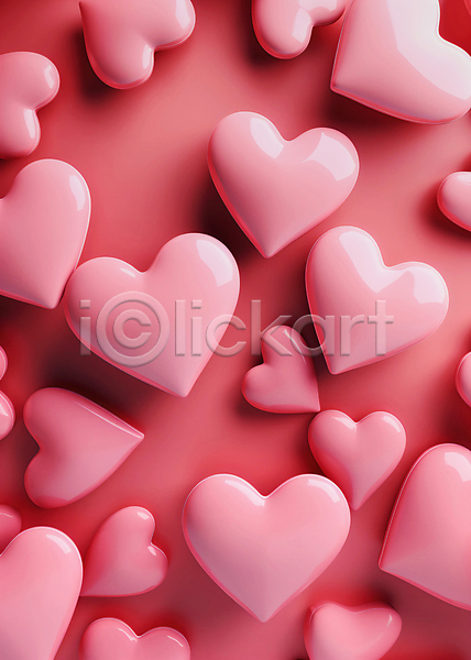사랑 사람없음 JPG 편집이미지 그래픽 발렌타인데이 백그라운드 분홍색 빨간색 하트