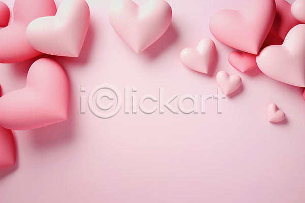 사랑 사람없음 JPG 편집이미지 그래픽 발렌타인데이 백그라운드 분홍색 카피스페이스 하트