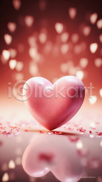 사랑 사람없음 JPG 편집이미지 그래픽 반사 발렌타인데이 백그라운드 보케 분홍색 빛망울 빨간색 하트