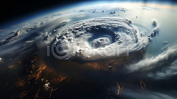 사람없음 JPG 디지털합성 편집이미지 구름(자연) 소용돌이 인공위성 지구 태풍 파란색 편집소스 허리케인