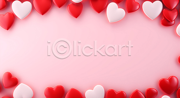 사랑 사람없음 JPG 편집이미지 그래픽 발렌타인데이 백그라운드 분홍색 빨간색 카피스페이스 하트